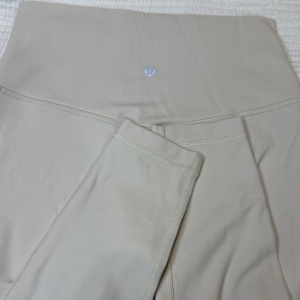 Lululemon Cream Ankle High-Waisted Leggings